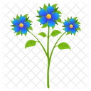 Blue Flower  Icon