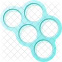 Blue form with blank cells  Icon