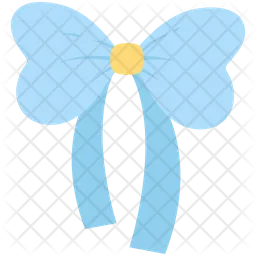 Blue gift bow  Icon