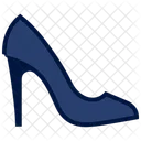 Blue High Heels Glyph Shoes  Icon