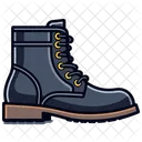 Blue Lace-Up Boots Shoes  Icon