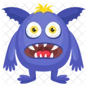 Blue Cartoon Halloween Icon
