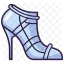 Blue Peep-Toe Women's Shoes  Icon