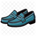 Blue Penny Loafer Shoes  Icon