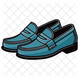 Blue Penny Loafer Shoes  Icon