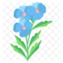 Blue Plumbago Flower Blossom Icon