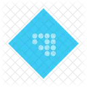 Blue rhomb with dotted symbol  Icon