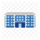 Blue school building  Icon