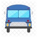 Blue Bus Front Back To School Icon Decoration Object Icon