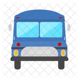 Blue school bus  Icon