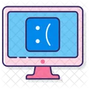 Blue Screen Binary Code Error Coding Error Icon