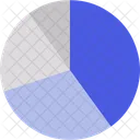 Blue sliced piechart infographic chart  Icon