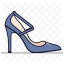 Blue Slingback Heel Women's  Shoes  Icon