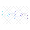 Blue Spectrum Hexagons Icon