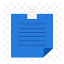 Blue stick note  Icon