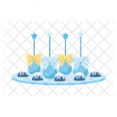 Blue sweets with decorations  Icon