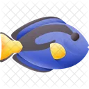 Blue Tang Fish Animal Sea Icon