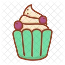블루베리 컵케이크  아이콘