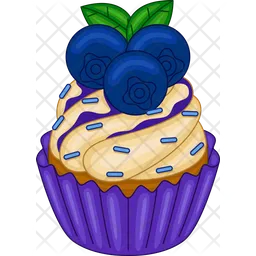 Blueberry cupcakes  Icon