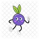 Blueberry Mascot Fruit Character Illustration Art アイコン