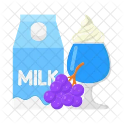 Blueberry milkshake  Icon