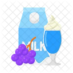 Blueberry milkshake  Icon