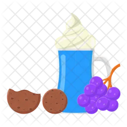 Blueberry milkshake  Icon