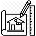 Blueprint Architect House Plan Icon