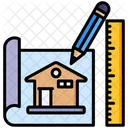 Blueprint Architect House Plan Icon