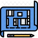 Apartment Pencil Drawing Icon