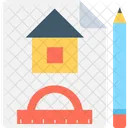 Blueprint House Plan Icon