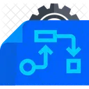 Blueprint Flowchart Diagram Icon
