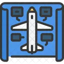 Blueprint Airplane Design Icon
