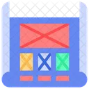 Blueprint Website Wireframe Icon