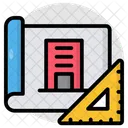 Blueprint Building Plan Building Map Icon