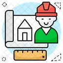 Blueprint House Plan House Map Icon