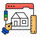 Blueprint House Plan House Map Icon