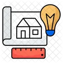 Blueprint House Plan House Map Icon