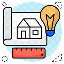 Blueprint House Plan House Map Icon