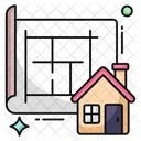 Blueprint House Plan House Map 아이콘