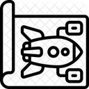 Blueprint Of Spaceship  Icon