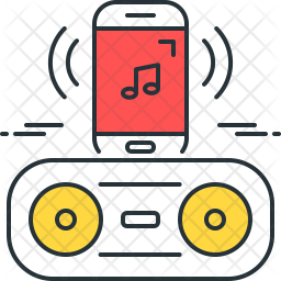 bluetooth speaker icon of colored outline style available in svg png eps ai icon fonts bluetooth speaker icon