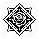 Blühende Rose  Symbol