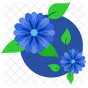 Blau Blumen Pflanze Symbol