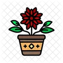 Blumentopf Keramik Ton Symbol