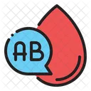 Blutgruppe AB  Symbol