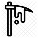 Linie Halloween Blutig Waffe Icon