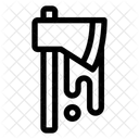Linie Halloween Blutig Waffe Icon