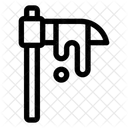 Linie Halloween Blutig Waffe Icon