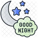 Boa noite lua  Ícone